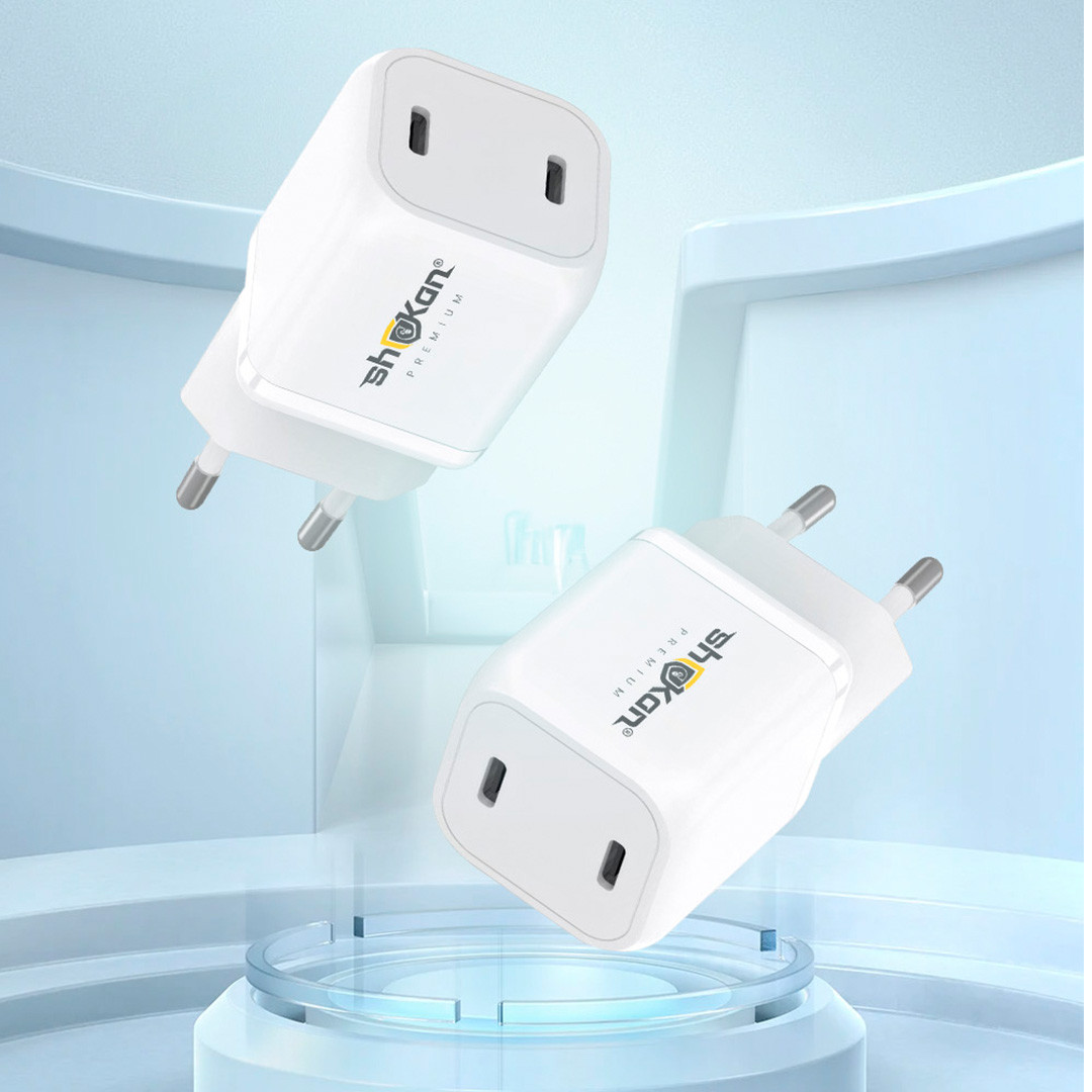 Carregador Turbo Ultra-rápido Dual Usb-c Premium Shokan