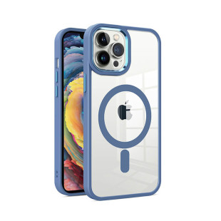 Case Premium MagSafe Blue Clear iPhone 15 Pro Max - Shokan Premium