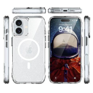 Case PremiumSheild® Magsafe Octagnon Glitter Clear iPhone 16 - Shokan® Premium
