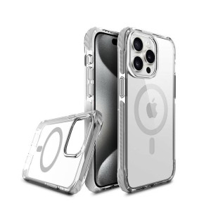 Case PremiumSheild® 2.0 Magsafe Clear Cinza 16 Pro Max - Shokan® Premium