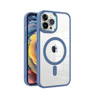 Case Premium MagSafe Blue Clear iPhone 15 Pro Max - Shokan Premium