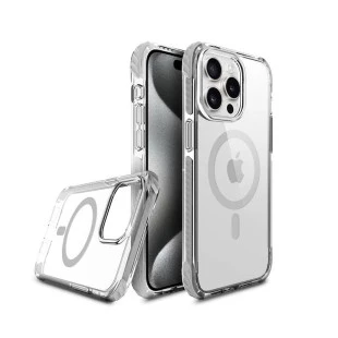 Case PremiumSheild® 2.0 Magsafe Clear Cinza 16 Pro Max - Shokan® Premium