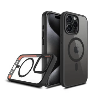 Case PremiumSheild® Clear Black 15 Pro - Shokan® Premium