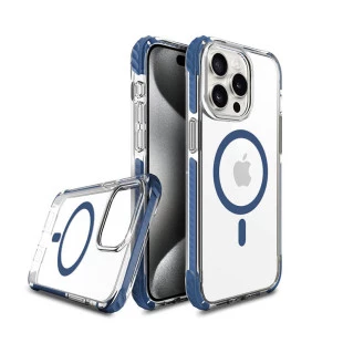 Case PremiumSheild® 2.0 Magsafe Clear Blue 15 Pro Max - Shokan® Premium