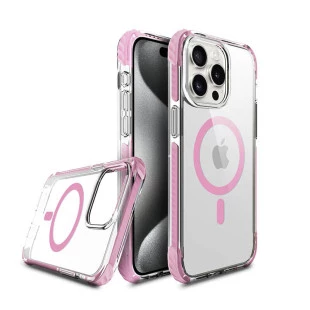 Case PremiumSheild® 2.0 Magsafe Clear Pink 15 Pro Max - Shokan® Premium