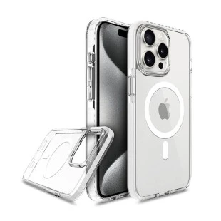 Case PremiumSheild® Magsafe Clear White 15 Pro - Shokan® Premium